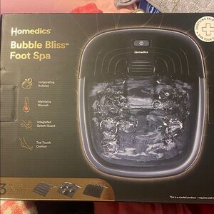 Homedics Black Bubble Bliss Foot Spa
